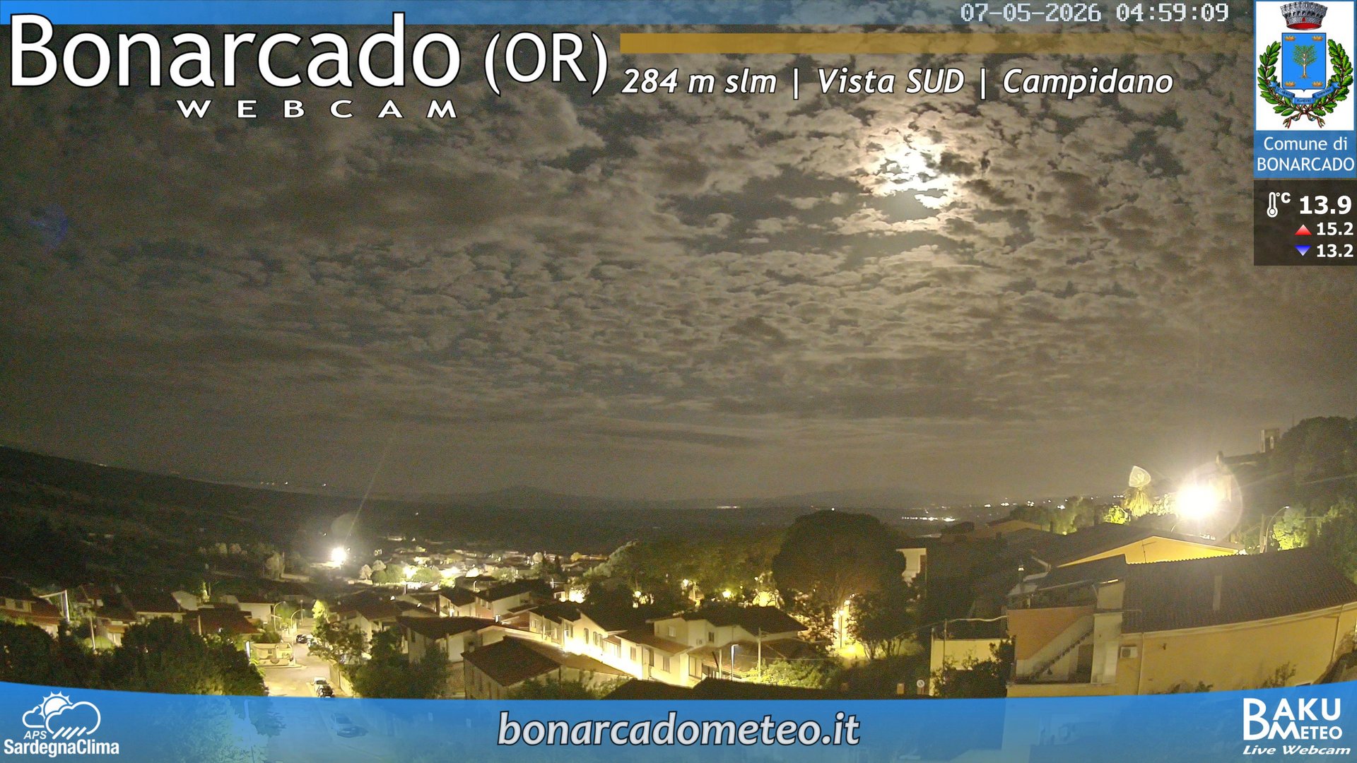 time-lapse frame, Bonarcado SUD webcam