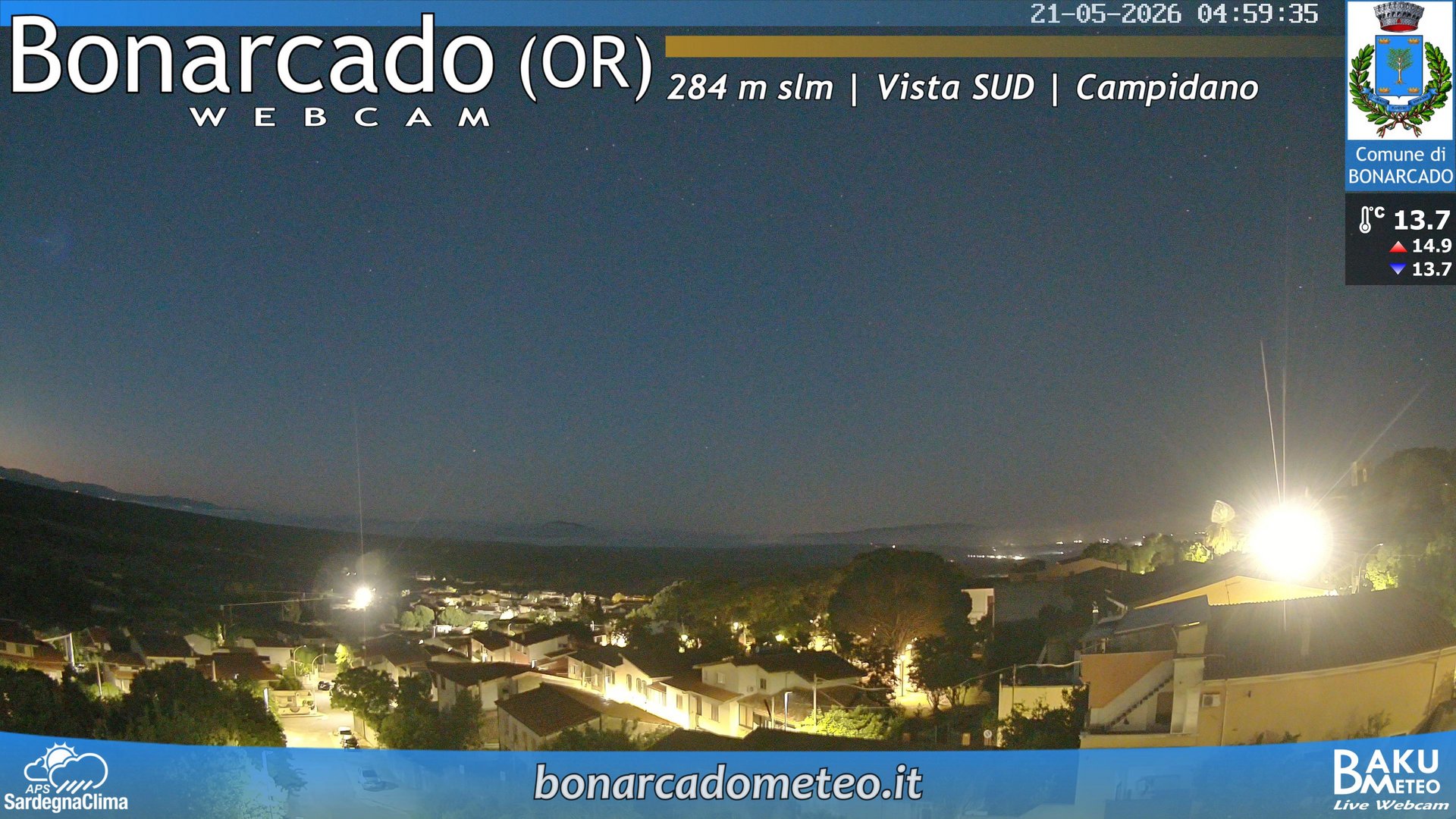 time-lapse frame, Bonarcado SUD webcam