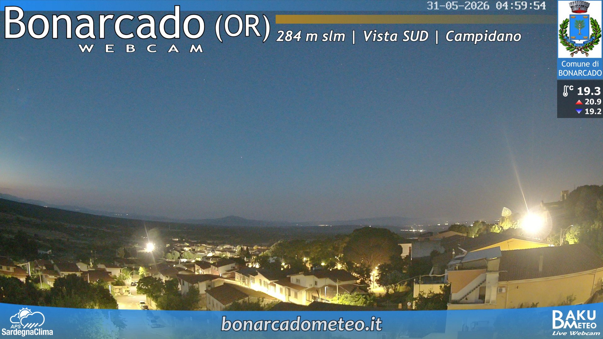 time-lapse frame, Bonarcado SUD webcam
