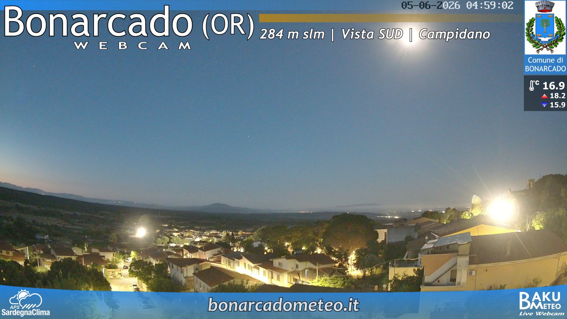 time-lapse frame, Bonarcado SUD webcam