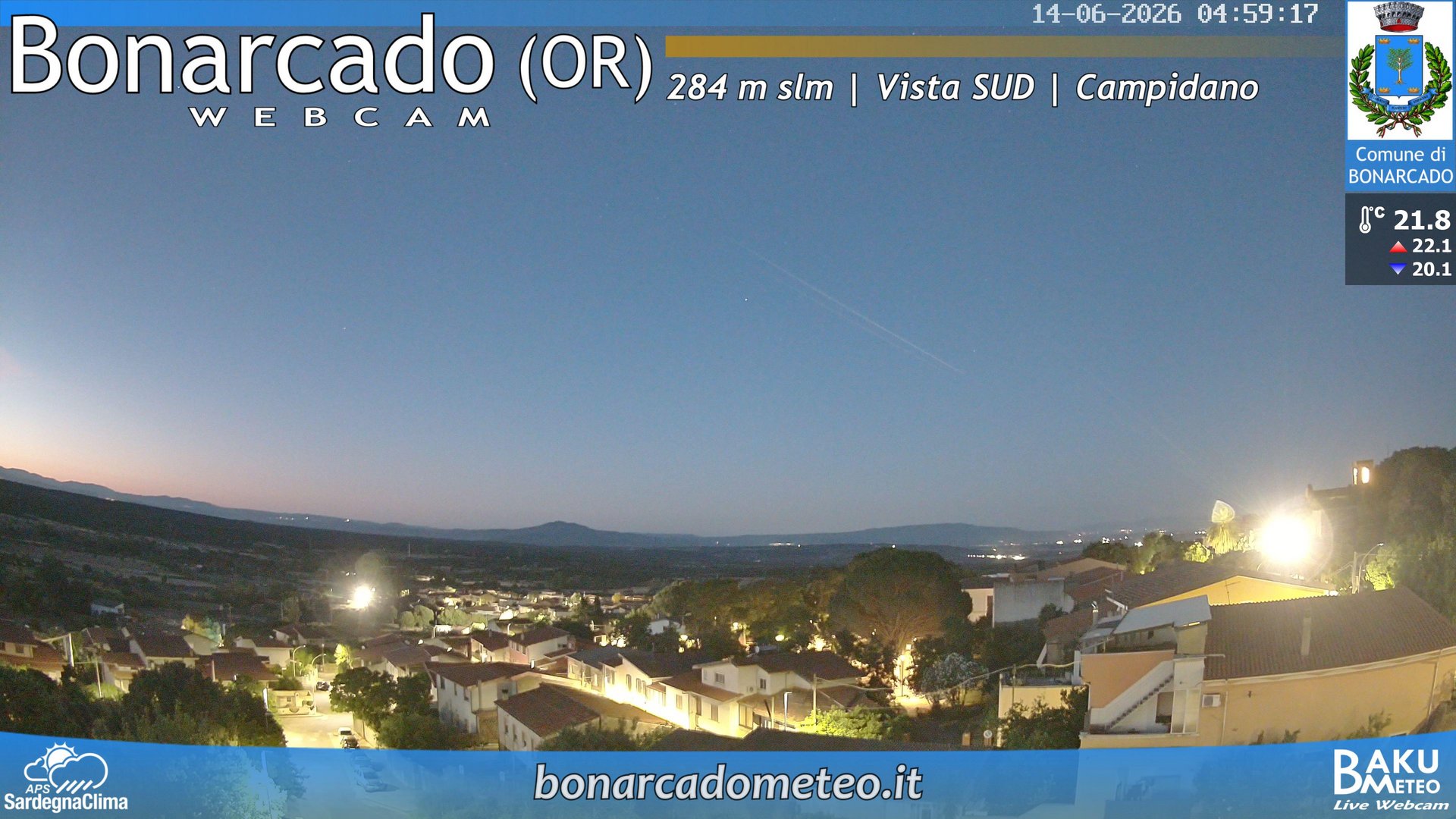 time-lapse frame, Bonarcado SUD webcam