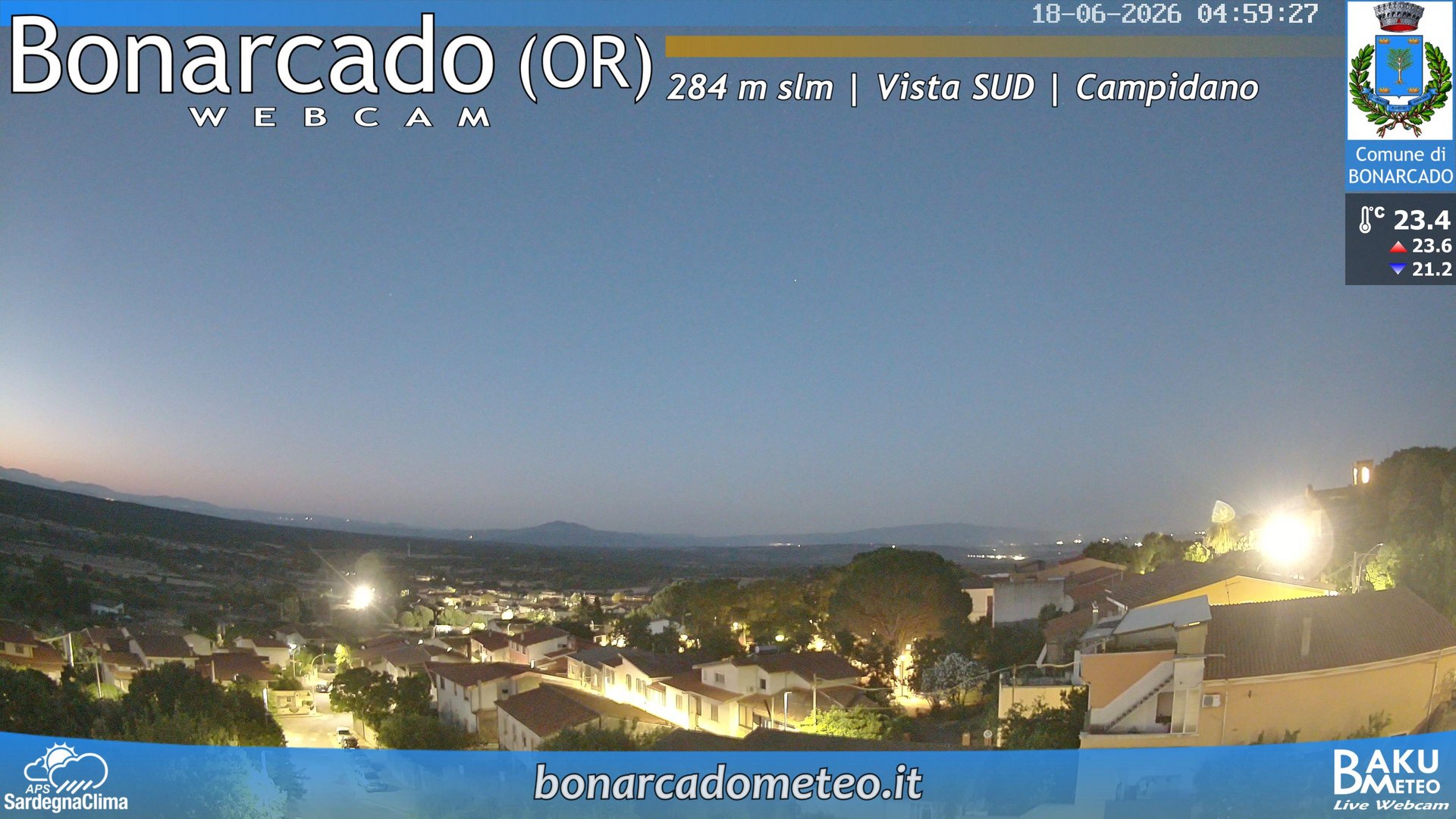 time-lapse frame, Bonarcado SUD webcam