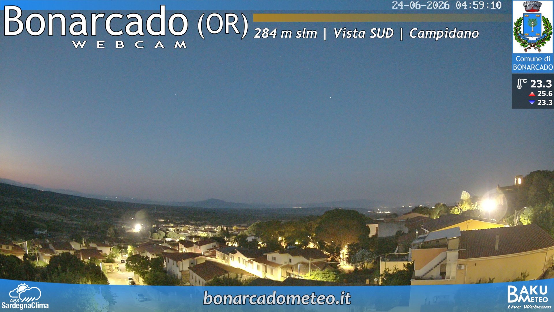time-lapse frame, Bonarcado SUD webcam