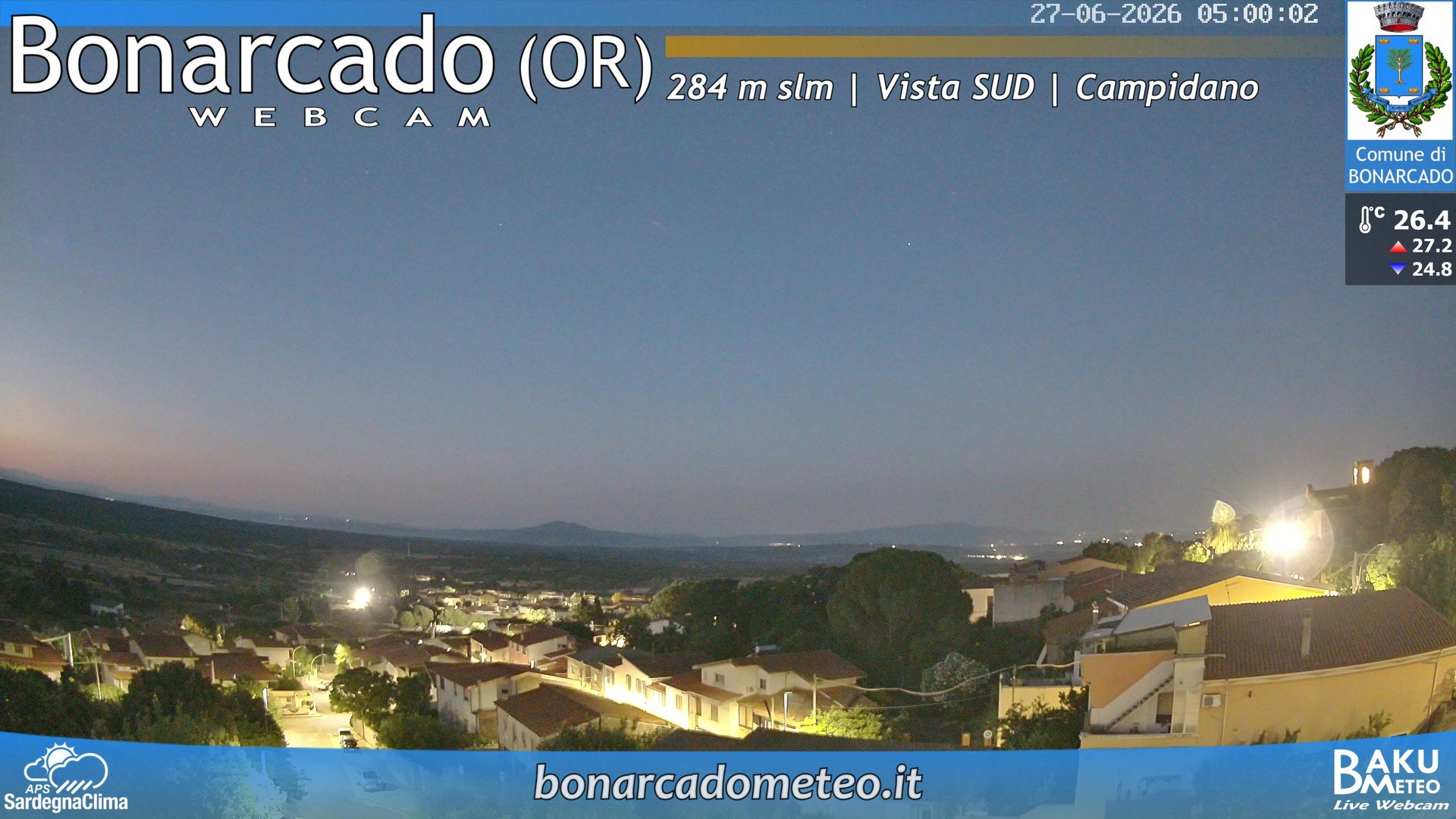 time-lapse frame, Bonarcado SUD webcam