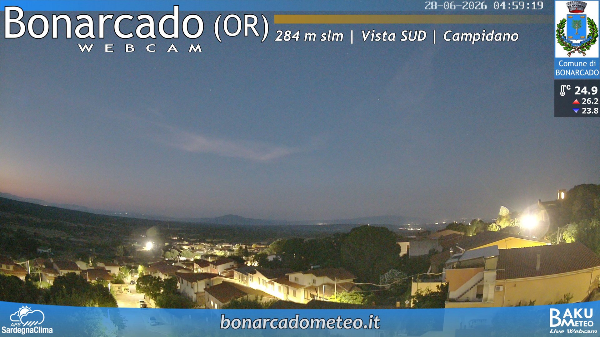 time-lapse frame, Bonarcado SUD webcam