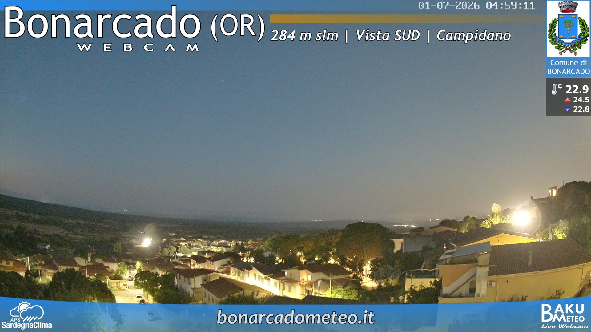 time-lapse frame, Bonarcado SUD webcam