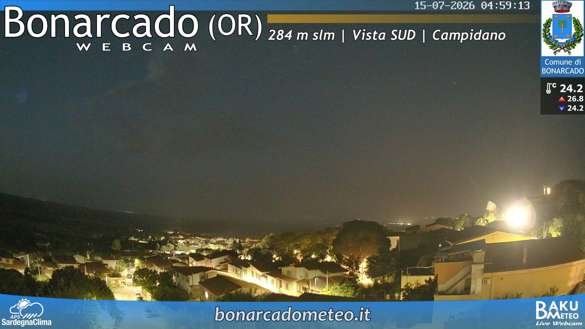 time-lapse frame, Bonarcado SUD webcam