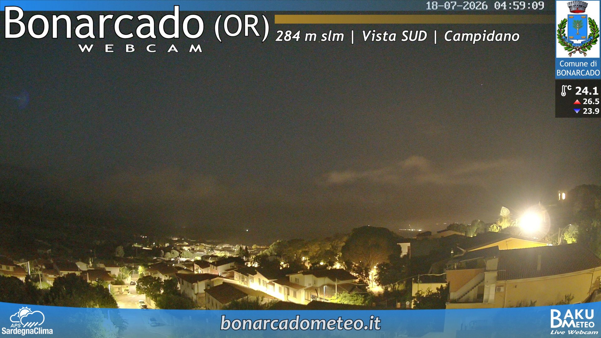 time-lapse frame, Bonarcado SUD webcam