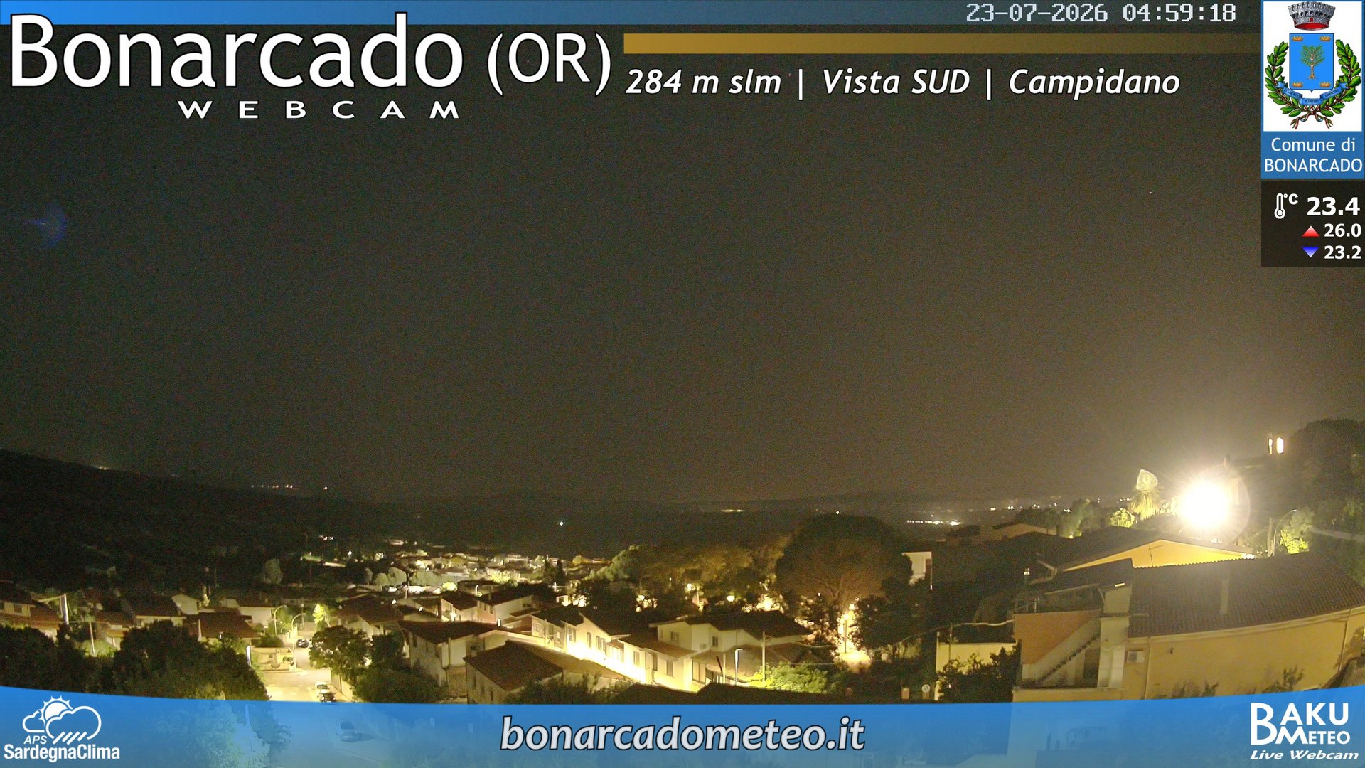 time-lapse frame, Bonarcado SUD webcam