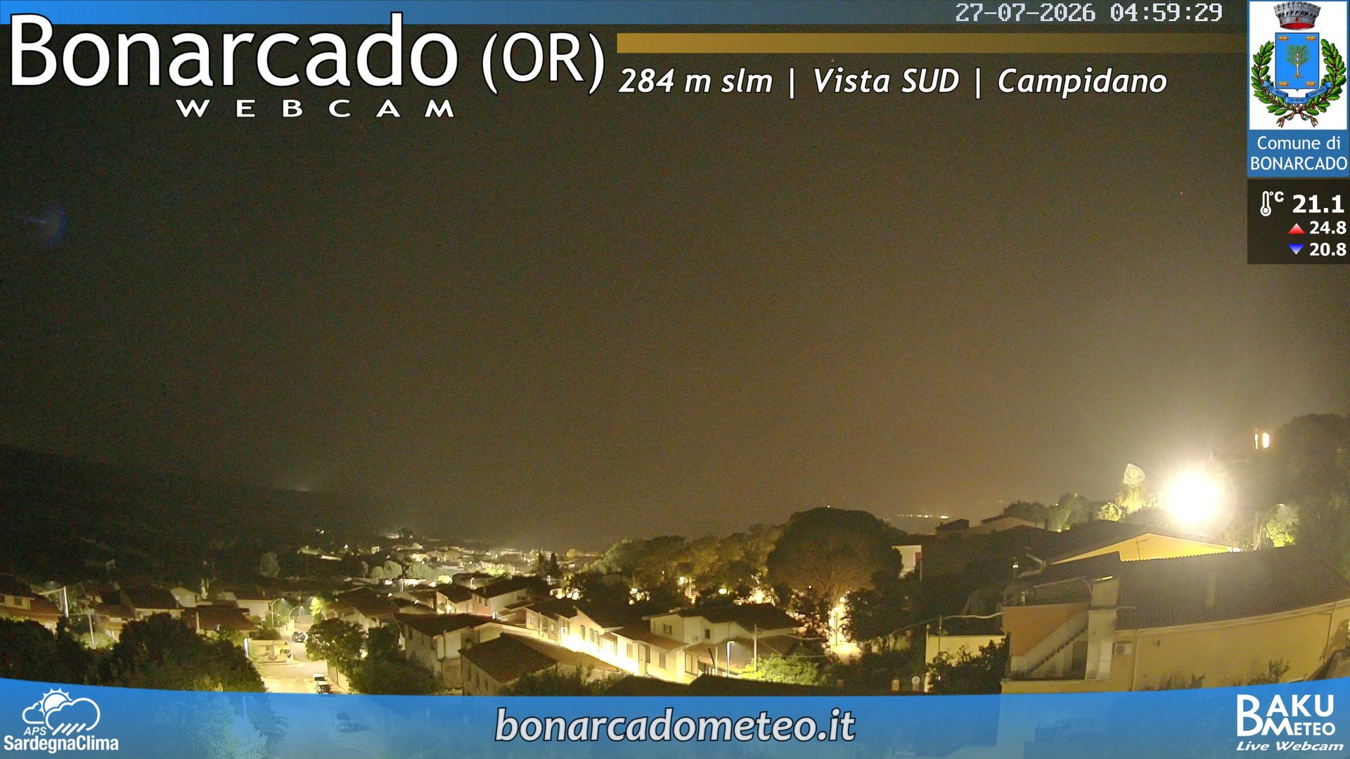 time-lapse frame, Bonarcado SUD webcam