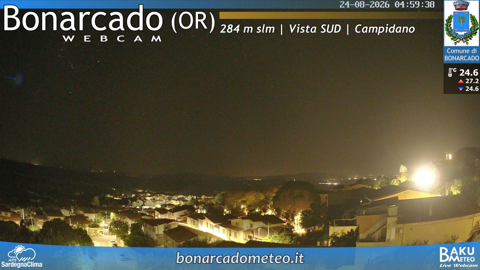 time-lapse frame, Bonarcado SUD webcam