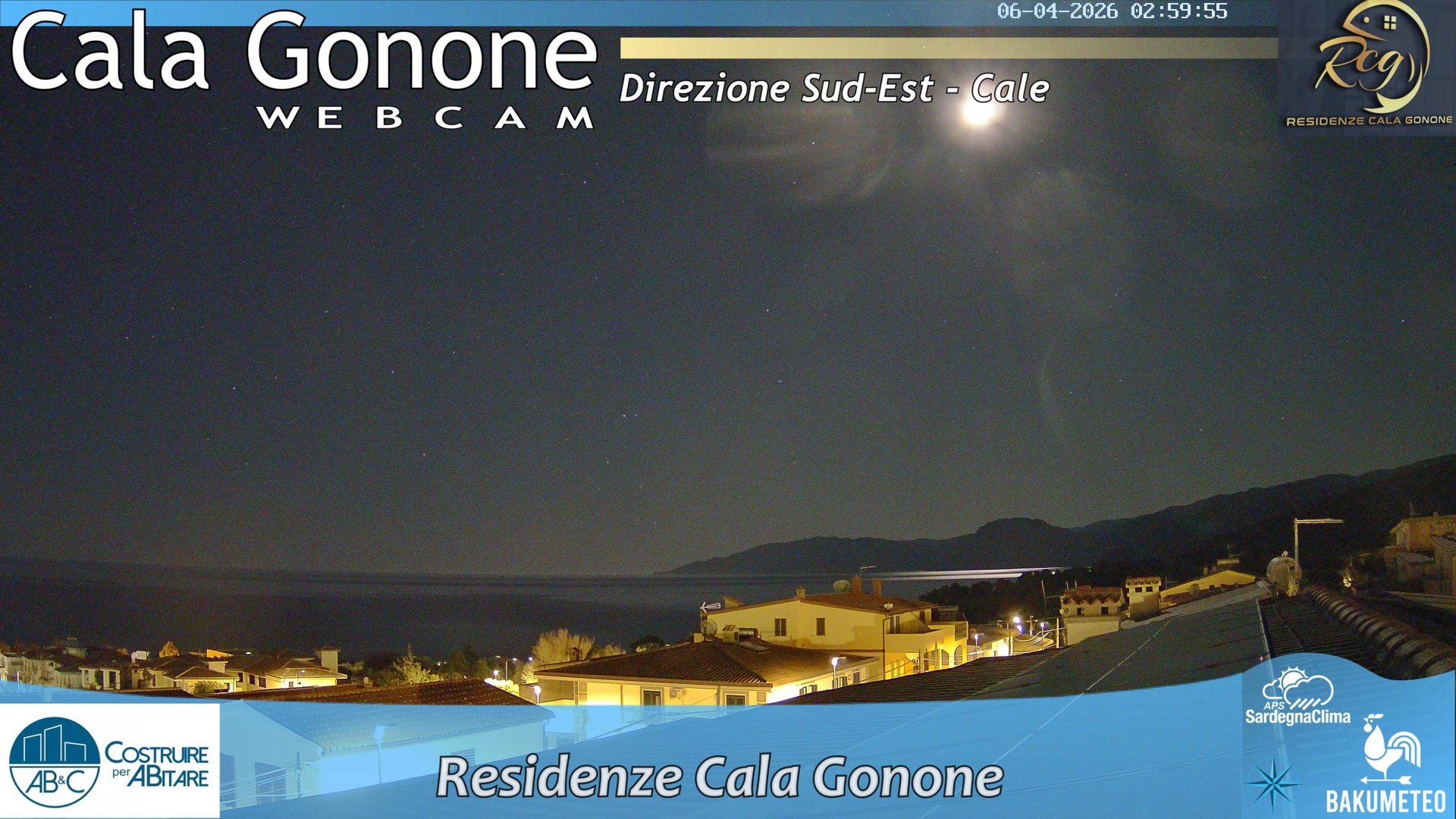 time-lapse frame, Cala Gonone SUD webcam