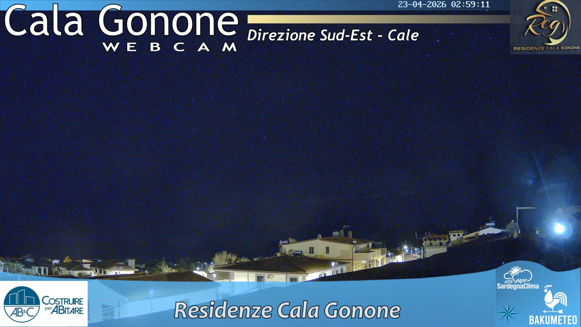 time-lapse frame, Cala Gonone SUD webcam