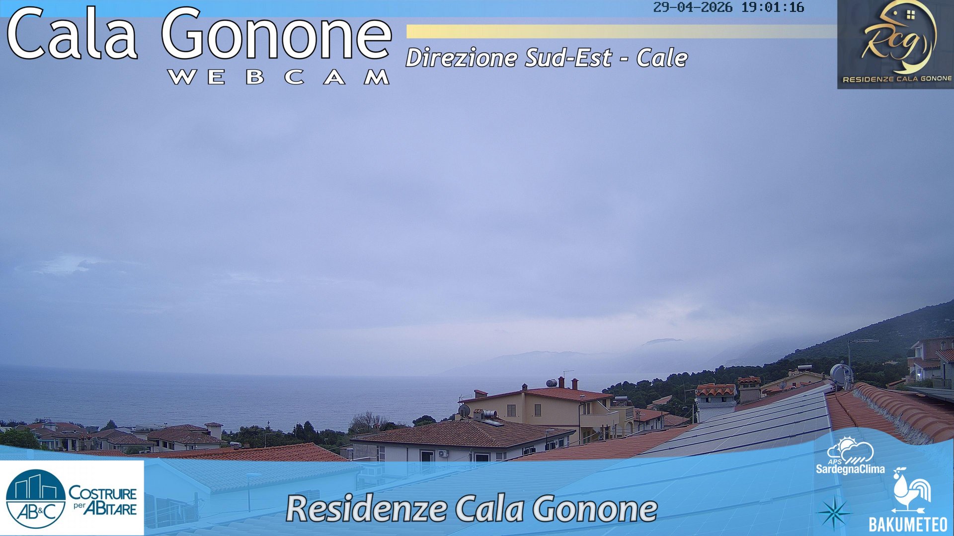 time-lapse frame, Cala Gonone SUD webcam