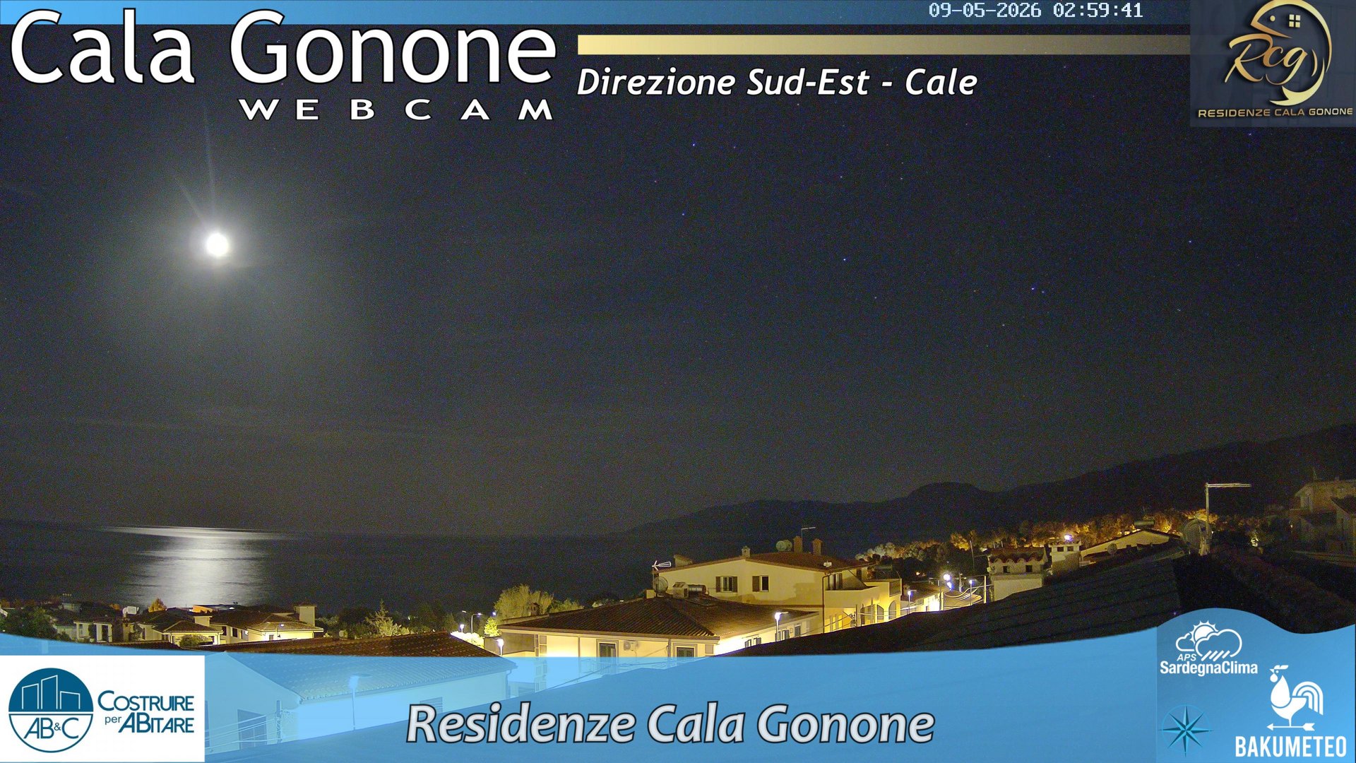 time-lapse frame, Cala Gonone SUD webcam