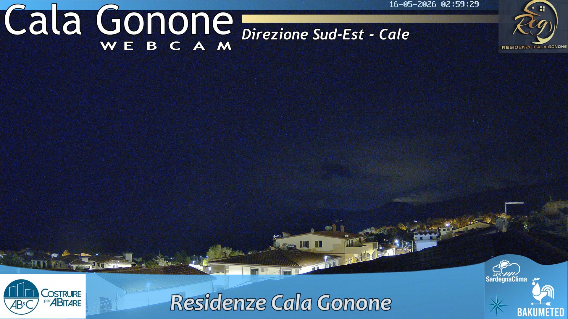 time-lapse frame, Cala Gonone SUD webcam