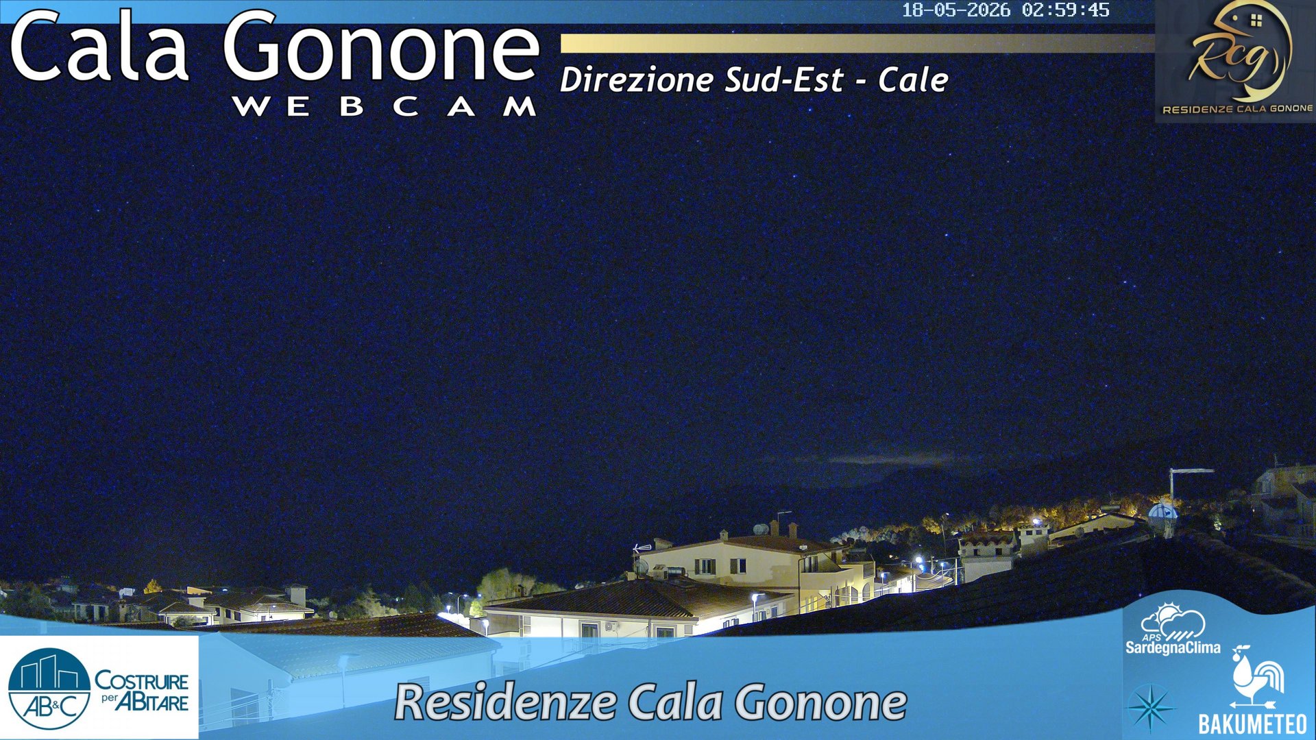time-lapse frame, Cala Gonone SUD webcam