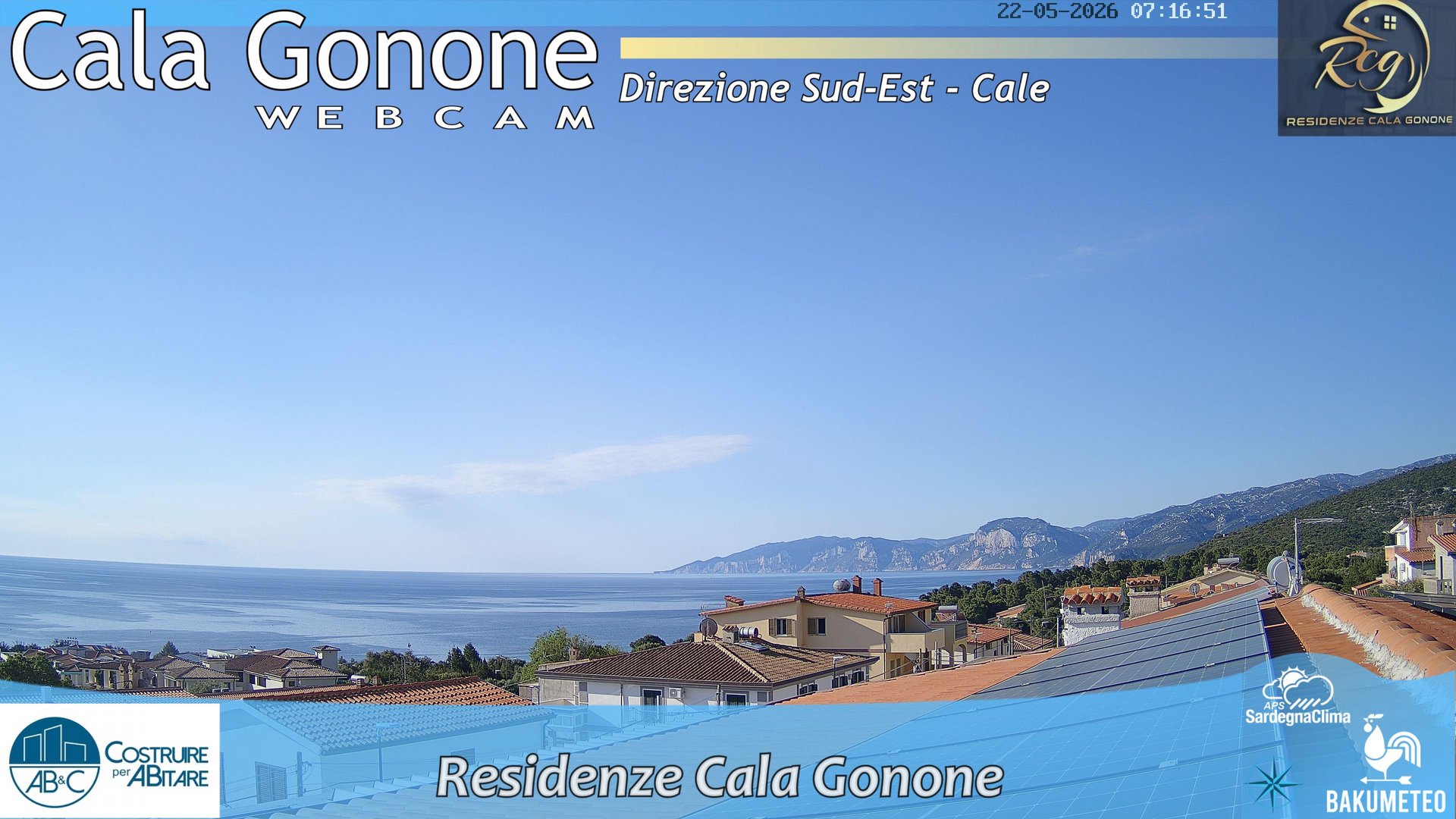 time-lapse frame, Cala Gonone SUD webcam