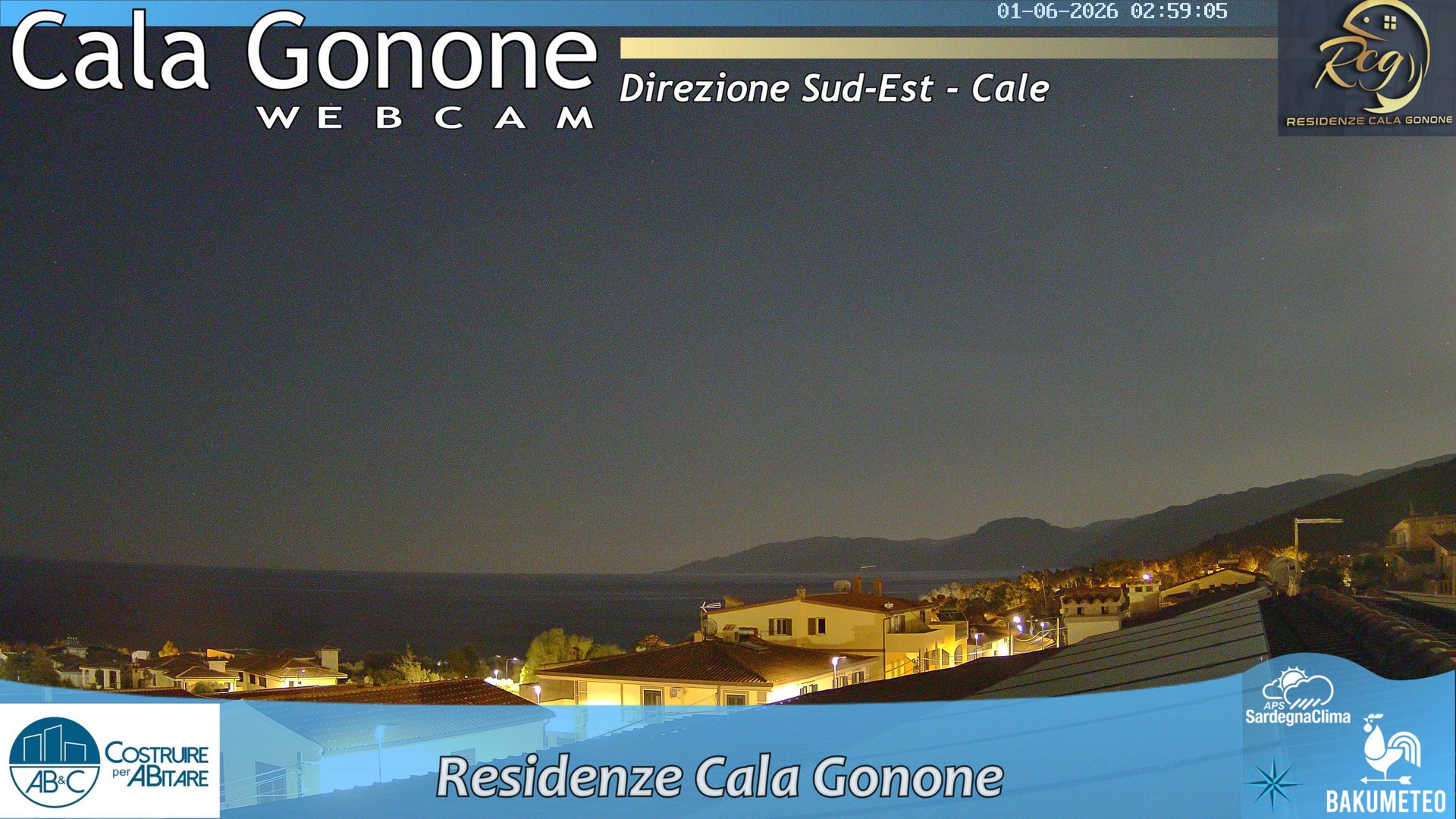 time-lapse frame, Cala Gonone SUD webcam