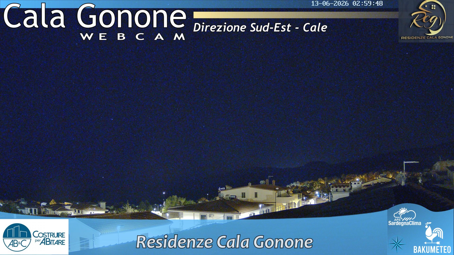 time-lapse frame, Cala Gonone SUD webcam