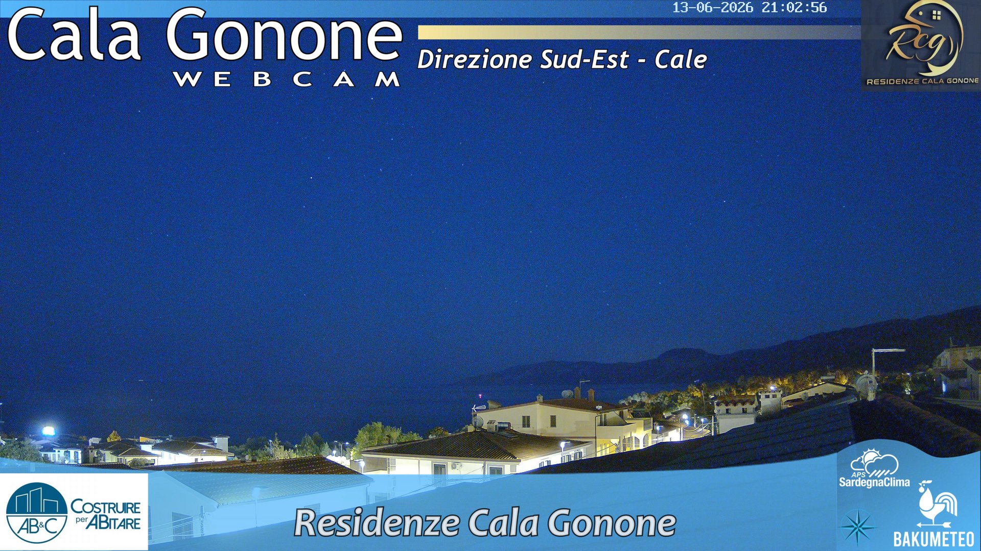 time-lapse frame, Cala Gonone SUD webcam