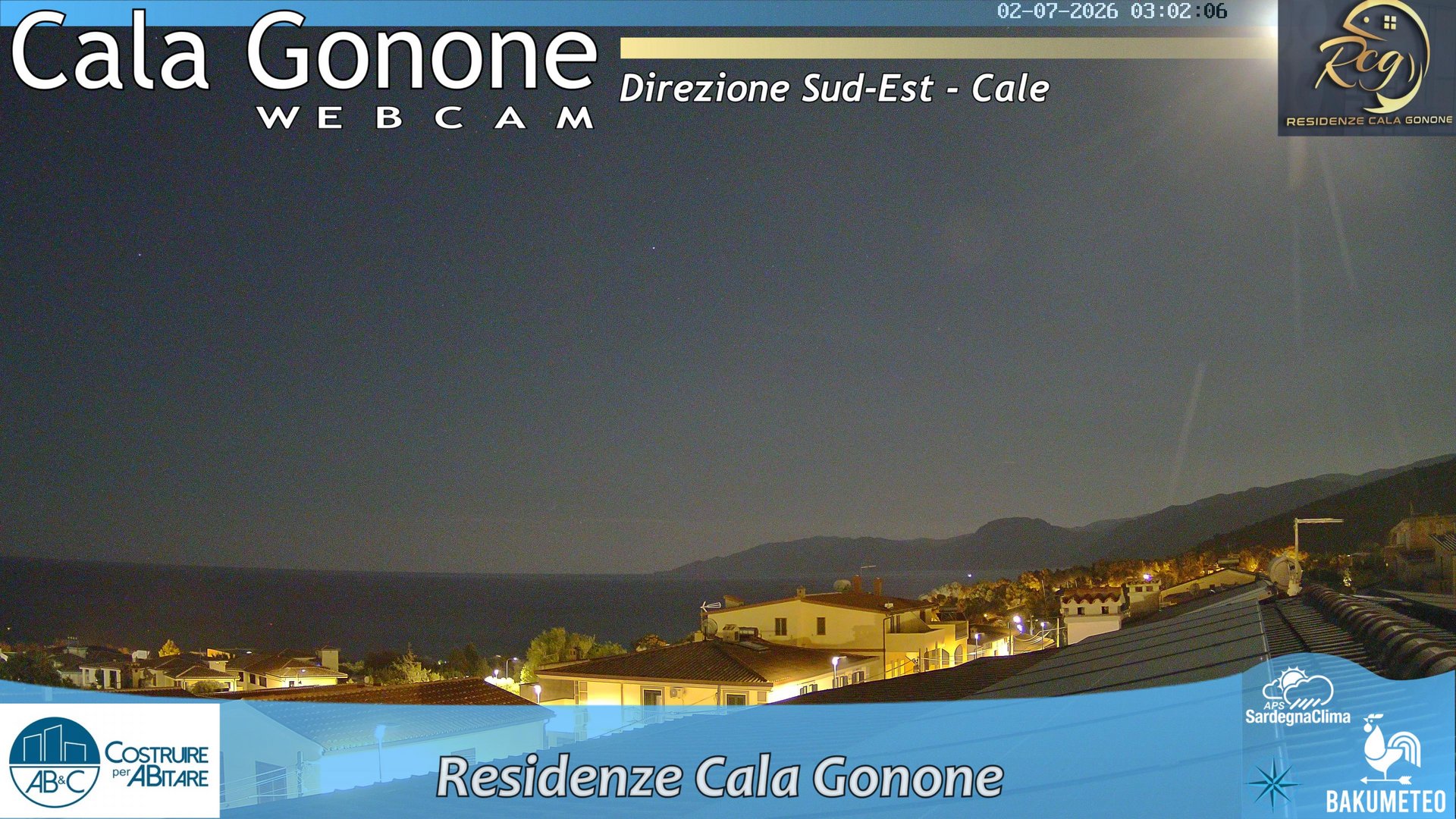 time-lapse frame, Cala Gonone SUD webcam