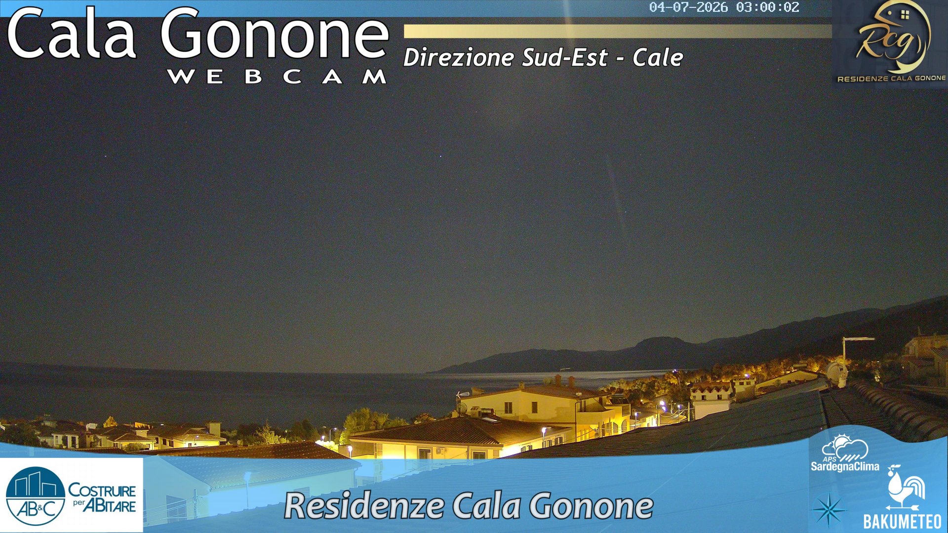 time-lapse frame, Cala Gonone SUD webcam