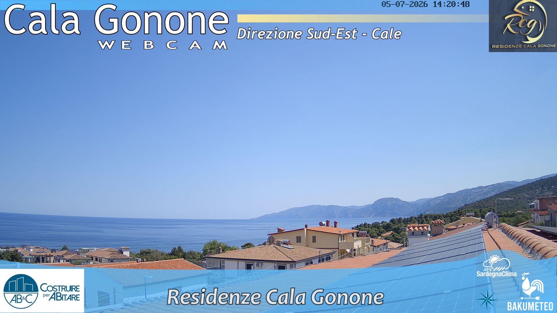 time-lapse frame, Cala Gonone SUD webcam