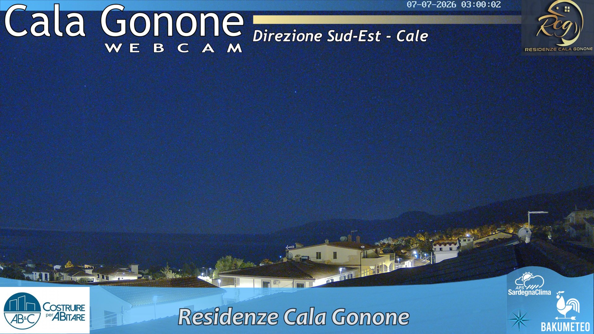 time-lapse frame, Cala Gonone SUD webcam