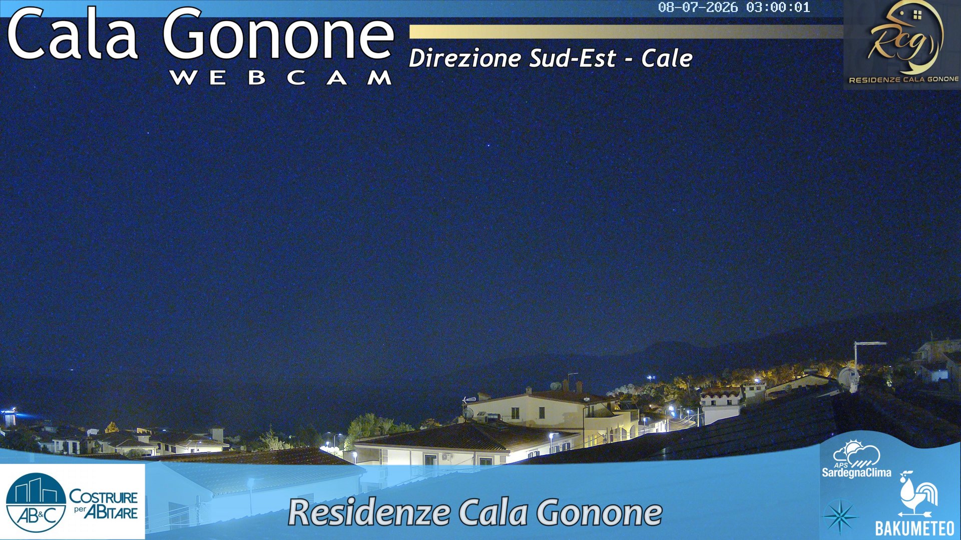 time-lapse frame, Cala Gonone SUD webcam