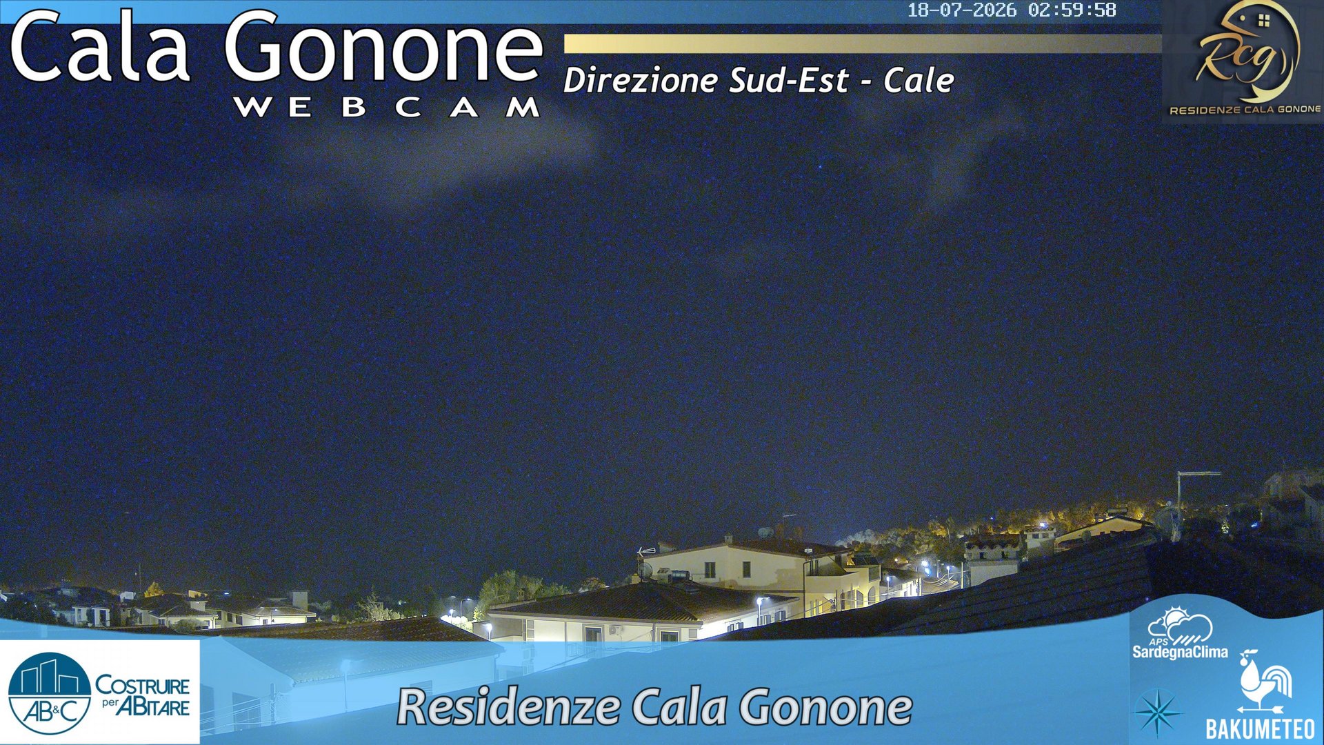 time-lapse frame, Cala Gonone SUD webcam