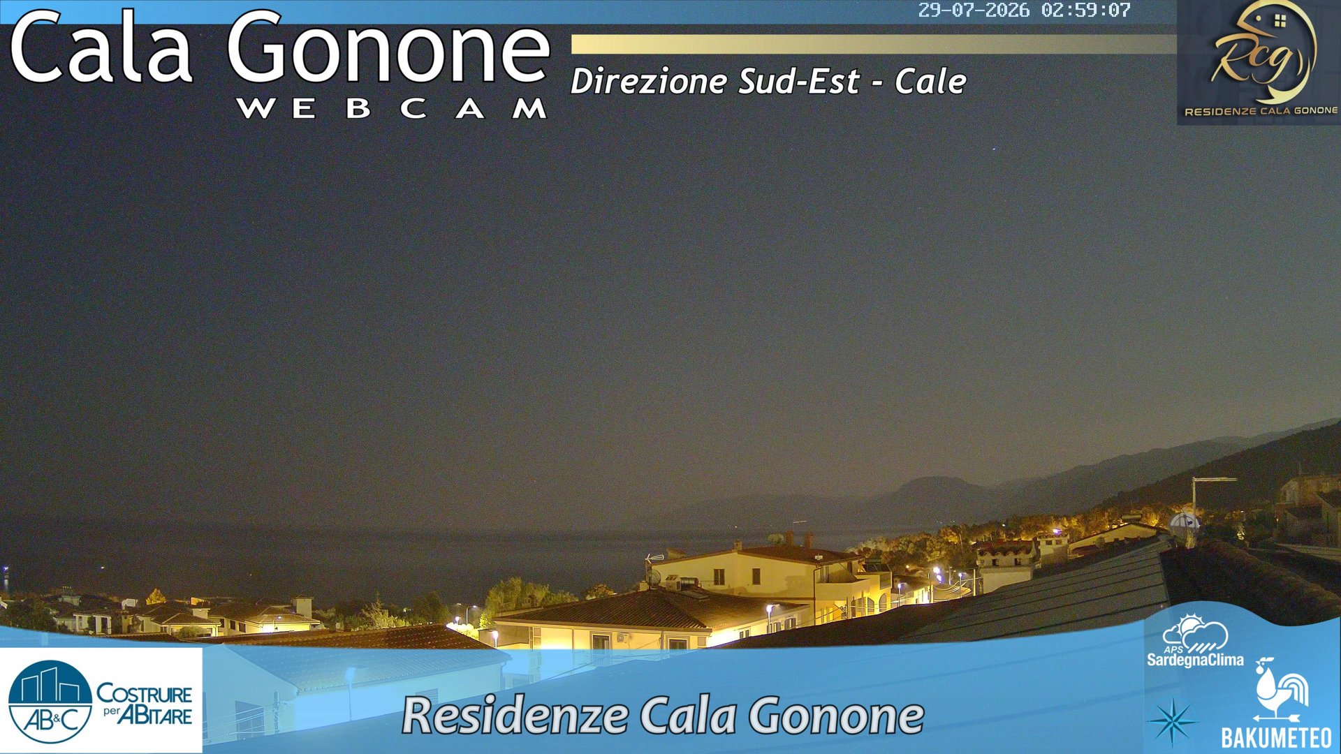 time-lapse frame, Cala Gonone SUD webcam