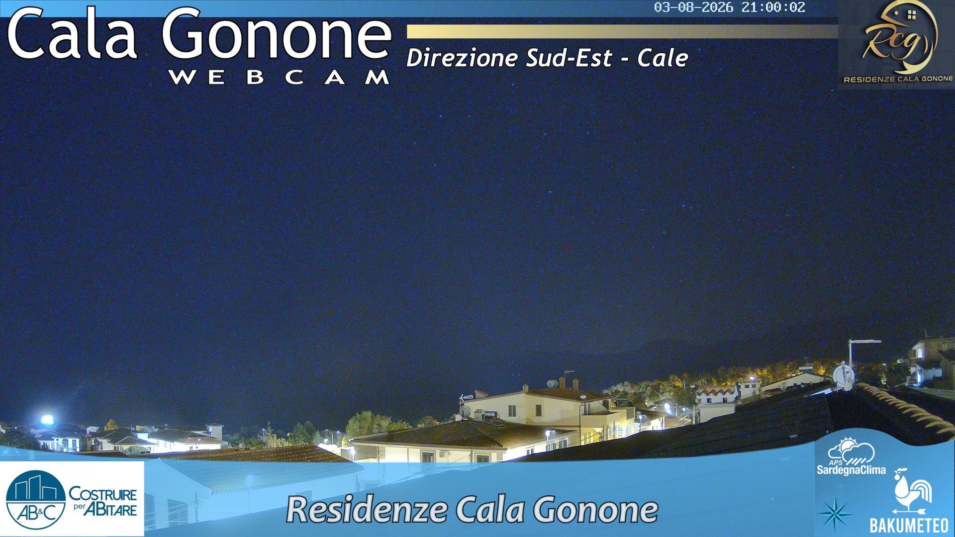 time-lapse frame, Cala Gonone SUD webcam