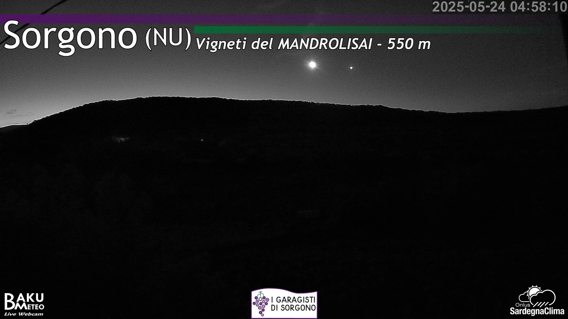 time-lapse frame, Sorgono webcam