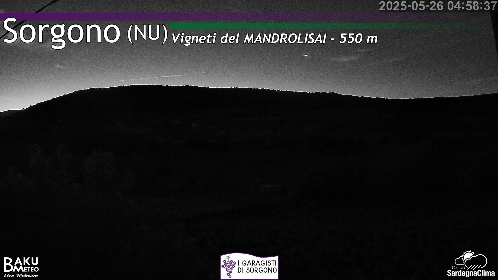 time-lapse frame, Sorgono webcam