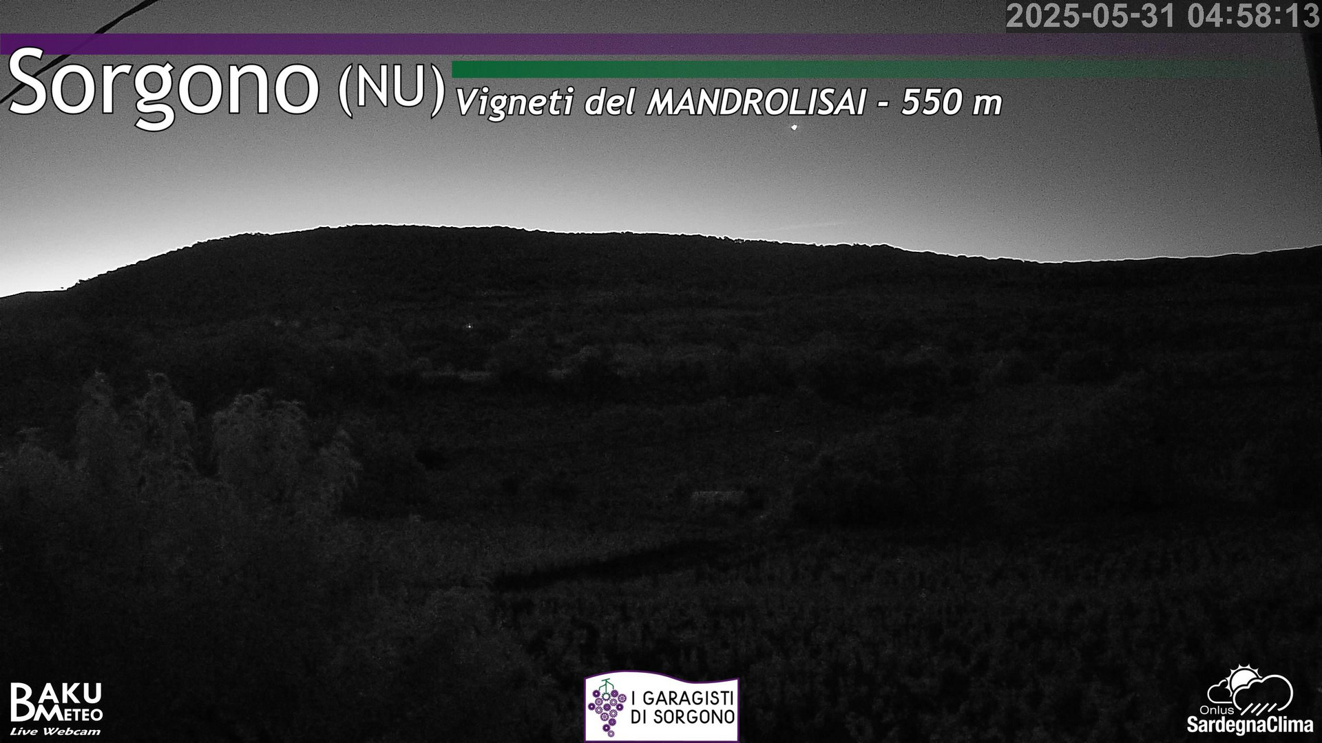 time-lapse frame, Sorgono webcam