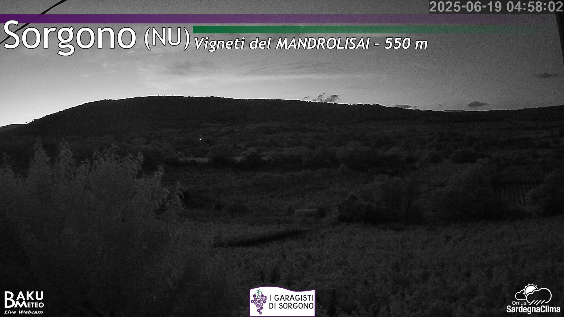 time-lapse frame, Sorgono webcam