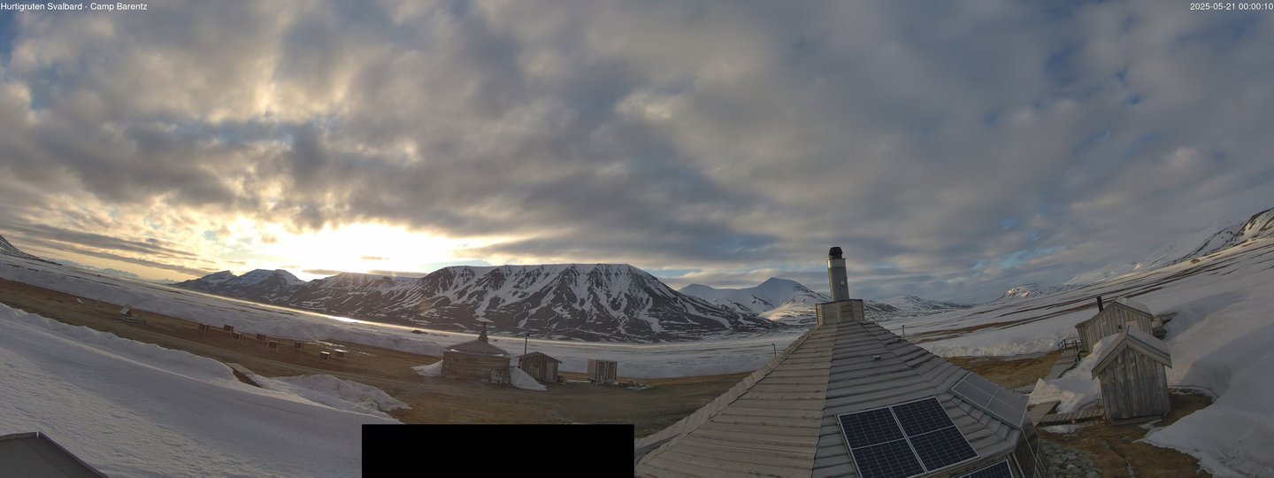 time-lapse frame, Hurtigruten Svalbard - Camp Barentz webcam