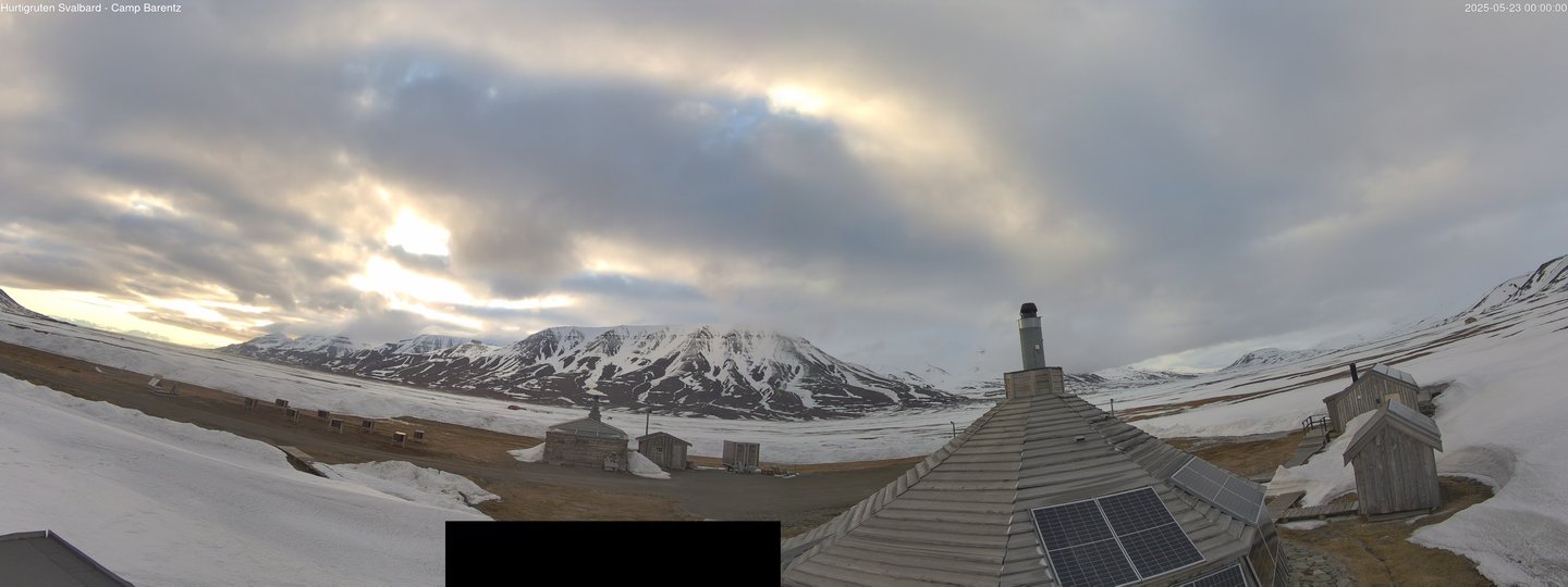 time-lapse frame, Hurtigruten Svalbard - Camp Barentz webcam