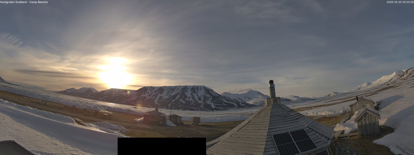 time-lapse frame, Hurtigruten Svalbard - Camp Barentz webcam
