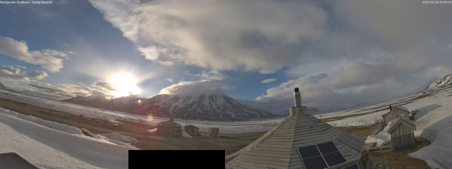 time-lapse frame, Hurtigruten Svalbard - Camp Barentz webcam