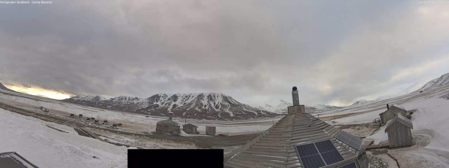 time-lapse frame, Hurtigruten Svalbard - Camp Barentz webcam