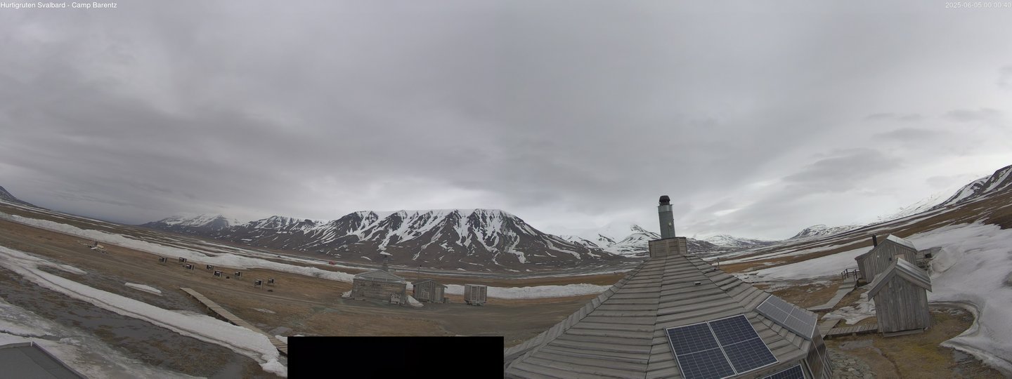 time-lapse frame, Hurtigruten Svalbard - Camp Barentz webcam