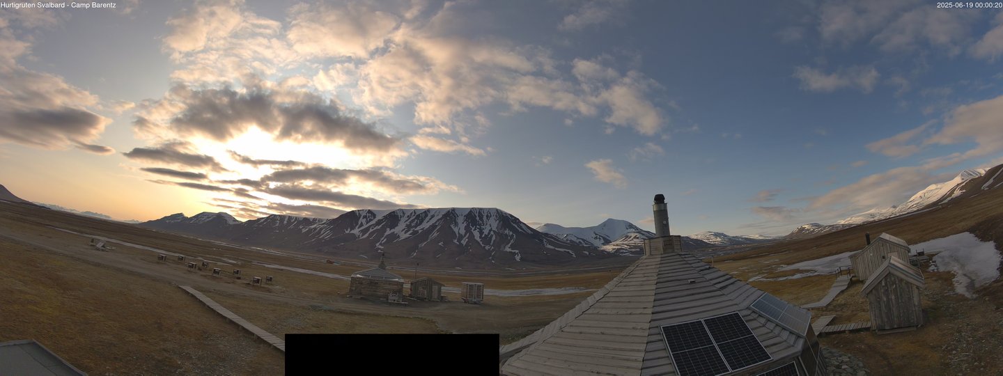 time-lapse frame, Hurtigruten Svalbard - Camp Barentz webcam