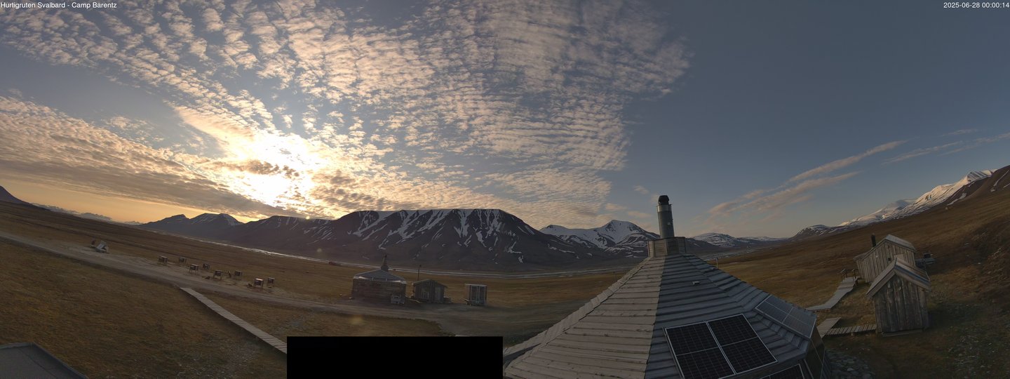 time-lapse frame, Hurtigruten Svalbard - Camp Barentz webcam