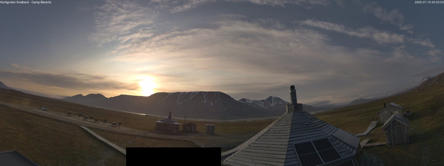 time-lapse frame, Hurtigruten Svalbard - Camp Barentz webcam