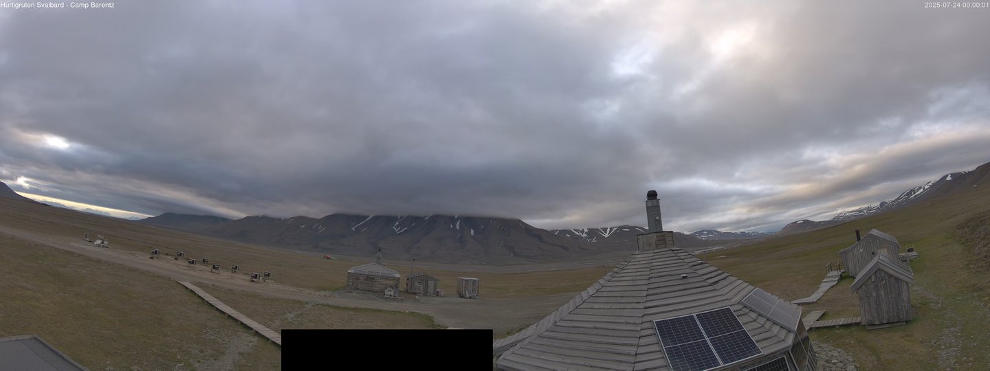 time-lapse frame, Hurtigruten Svalbard - Camp Barentz webcam