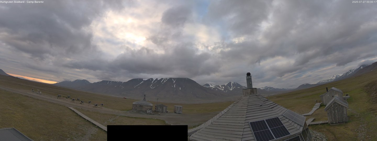 time-lapse frame, Hurtigruten Svalbard - Camp Barentz webcam