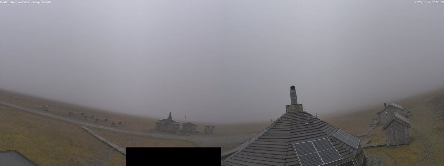 time-lapse frame, Hurtigruten Svalbard - Camp Barentz webcam