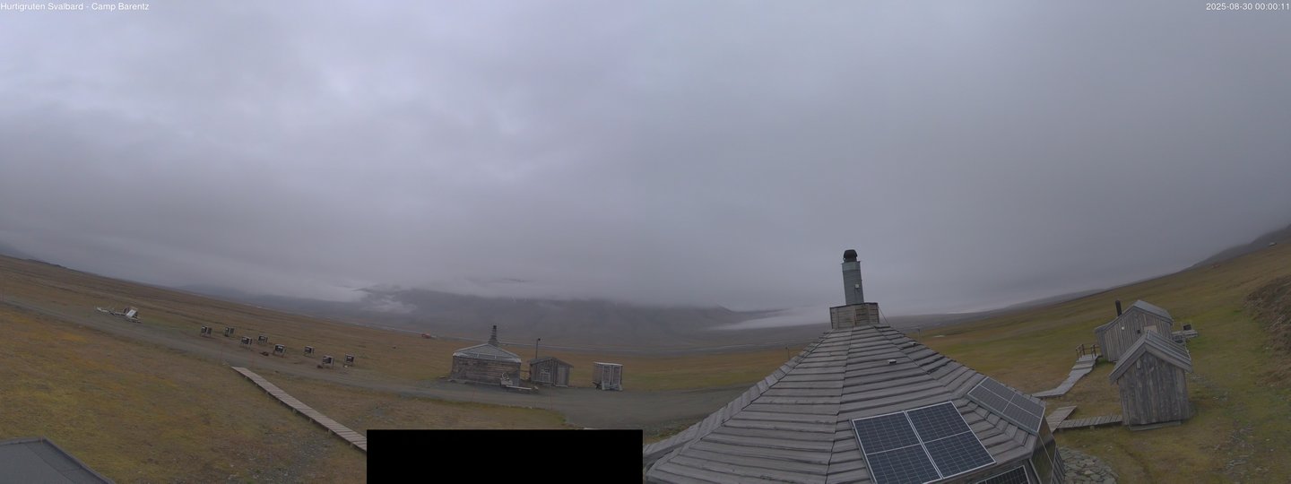 time-lapse frame, Hurtigruten Svalbard - Camp Barentz webcam